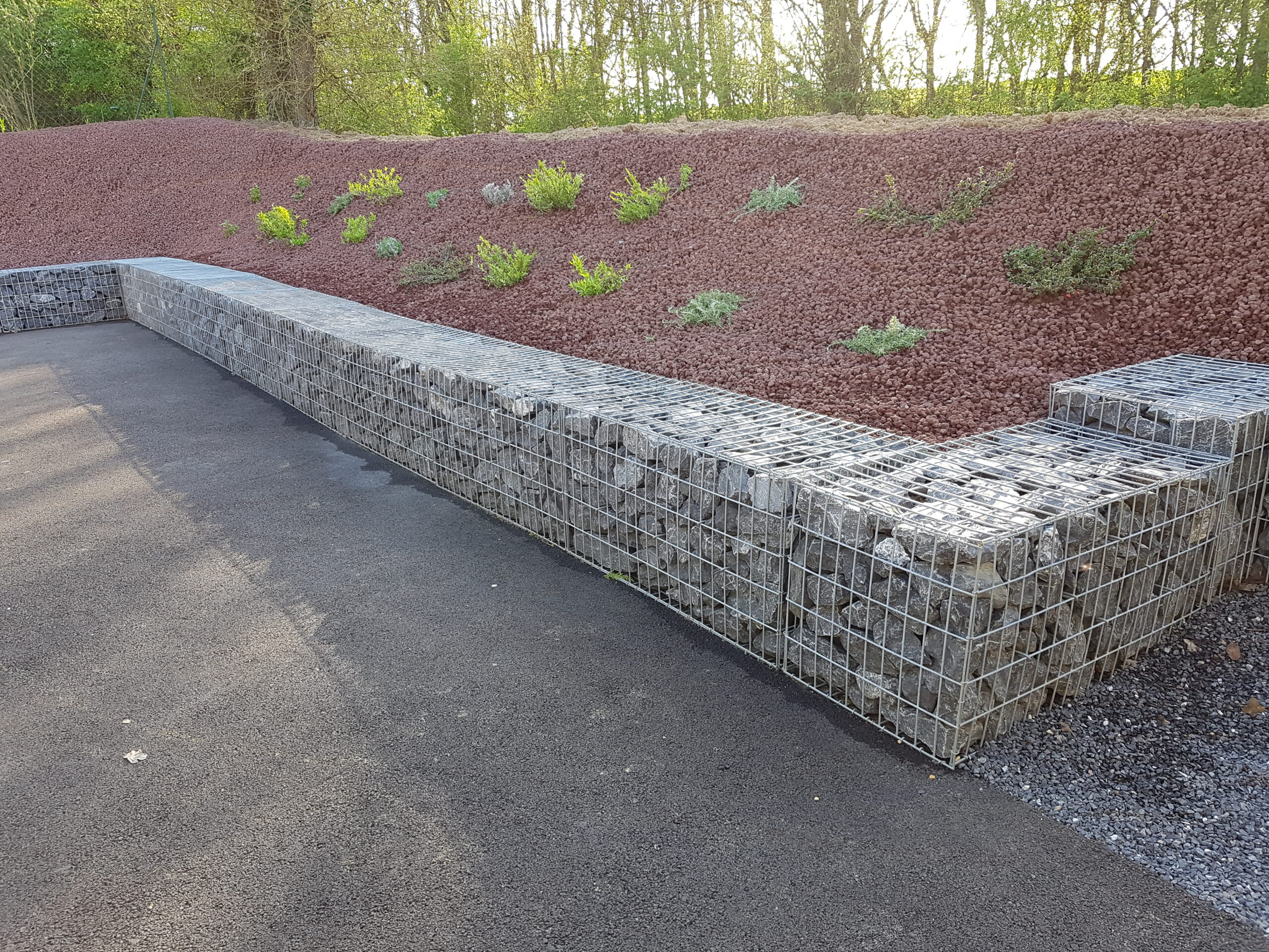 Muret gabions poivre