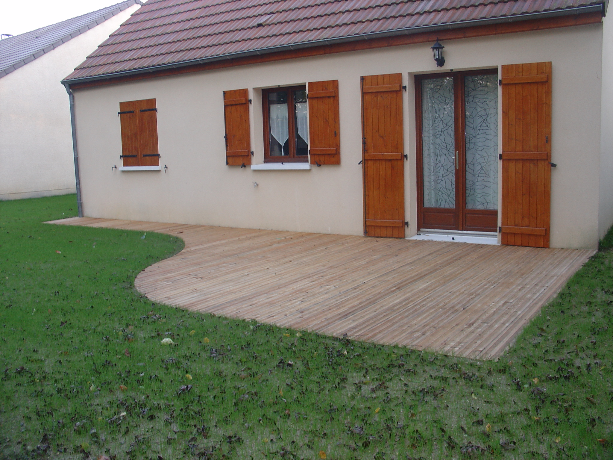 Terrasse arrondie en bois