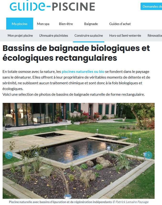 presse paysage et piscine